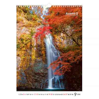 Календар Axent настінний А3 2026 р.Waterfalls (8804-26-2-A) Вінниця