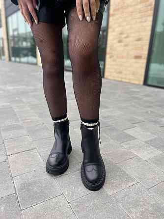 Olli Жіночі черевики OLLI чорні натуральна шкіра з хутром висота 15см (K-46-Астра 5290) 37р.38р Коломия