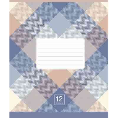 Зошит Школярик Plaid pattern 12 аркушів клітинка (012-3345K) Вінниця