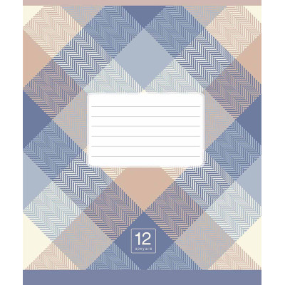 Зошит Школярик Plaid pattern 12 аркушів клітинка (012-3345K) Вінниця - фото 4