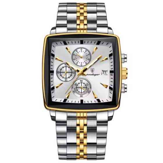 Чоловічий наручний годинник Poedagar Parus (Сріблястий) Вінниця