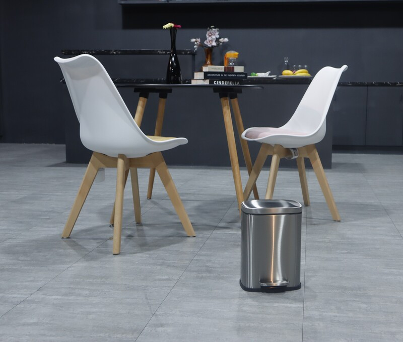 Відро для сміття з плавним закриванням прямокутне Mixxus Bevel-TC0105 SS Color 5 л колір неіржавка (MI7086) Харків - фото 2