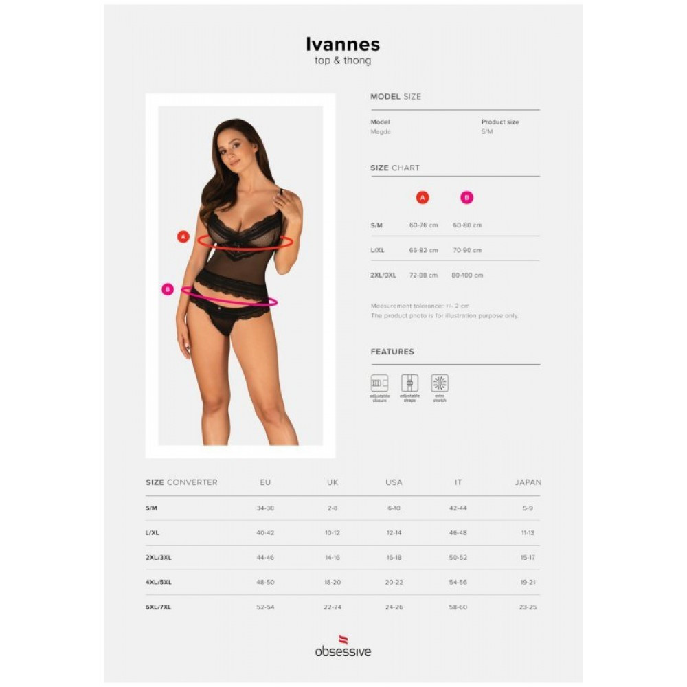 Комплект Obsessive Ivannes L/XL Sex Aura Киев - изображение 7