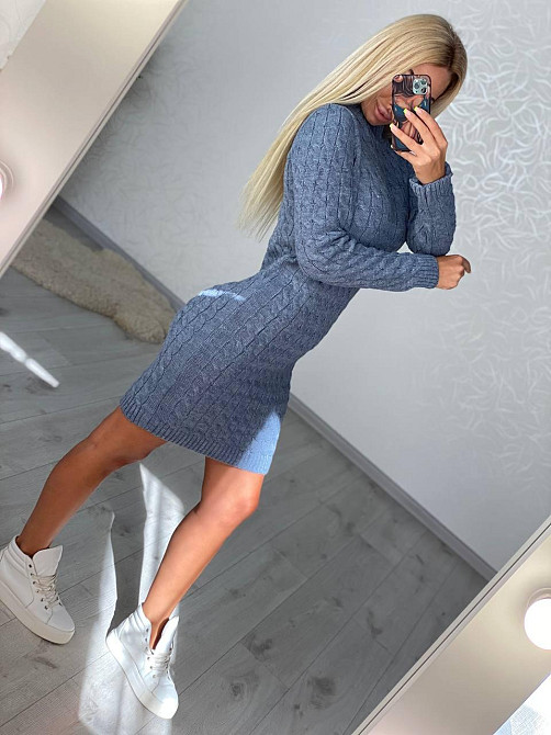 Женское стильное вязаное платье туника зигзаг.  42-48р. Київ - фото 7