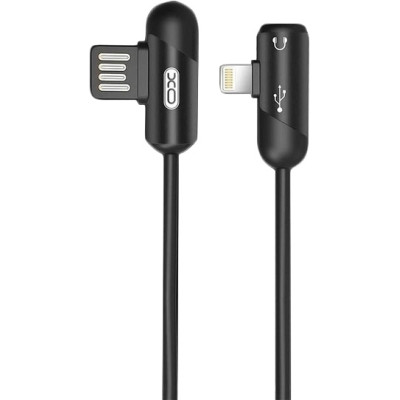 Дата кабель NB38 USB - Lightning + Lightning Audio 1.0m 2.4А Black XoKo (XO-NB38) Вінниця - фото 2