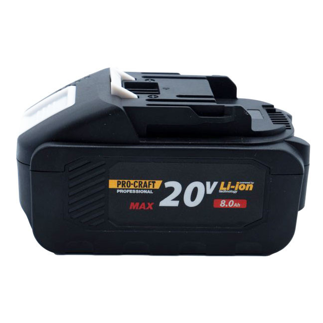 Акумулятор Procraft 20 В 8 А·год потужна Li-Ion батарея для електроінструментів, дрилів і шурупокрутів, акумулятор для інструменту Львів - фото 4