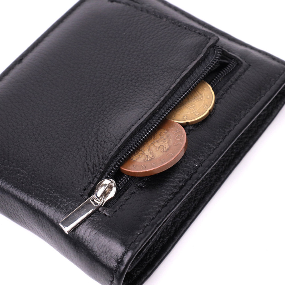 Кожаное мужское портмоне из зажимом ST Leather 22481 Черный Киев - изображение 7