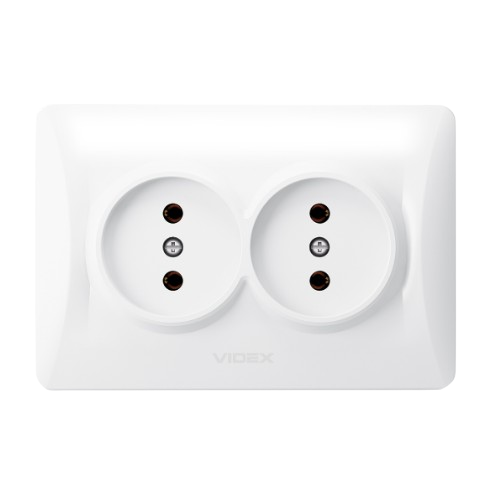 BINERA білий Розетка внутрішня 2-а Videx Житомир - фото 1