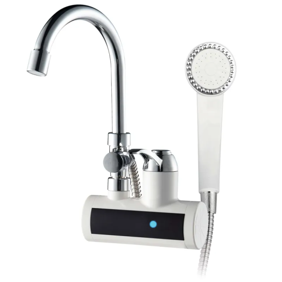 Проточный водонагреватель Zerix ELW22-W на стену с шлангом и лейкой ZX4933 Харьков