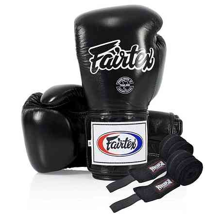 Боксерські рукавиці Fairtex BGV5 Black 10 унцій (бинти в комплекті) Каменское