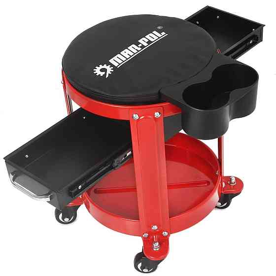 Табурет стульчик для мастерской с ящиком и на колесах Mar-Pol (M80196) Нововолынск