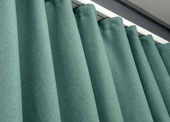 Премиум шторная ткань blackout 100%, двусторонняя, коллекция «ASHEN NIGHT» цвет бирюзовый 1849ш Киев