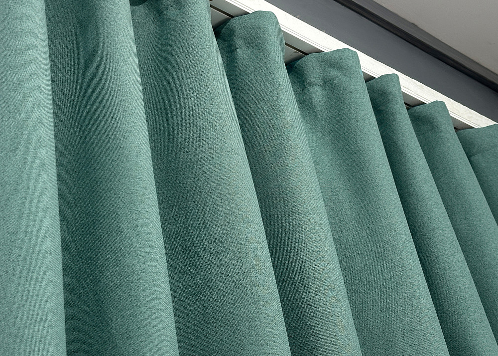 Премиум шторная ткань blackout 100%, двусторонняя, коллекция «ASHEN NIGHT» цвет бирюзовый 1849ш Киев - изображение 6