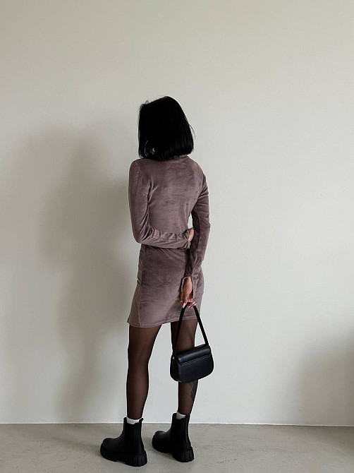 Жіноче святкове елегантне велюрове мініплаття Моко, 46/48 Одеса - фото 8