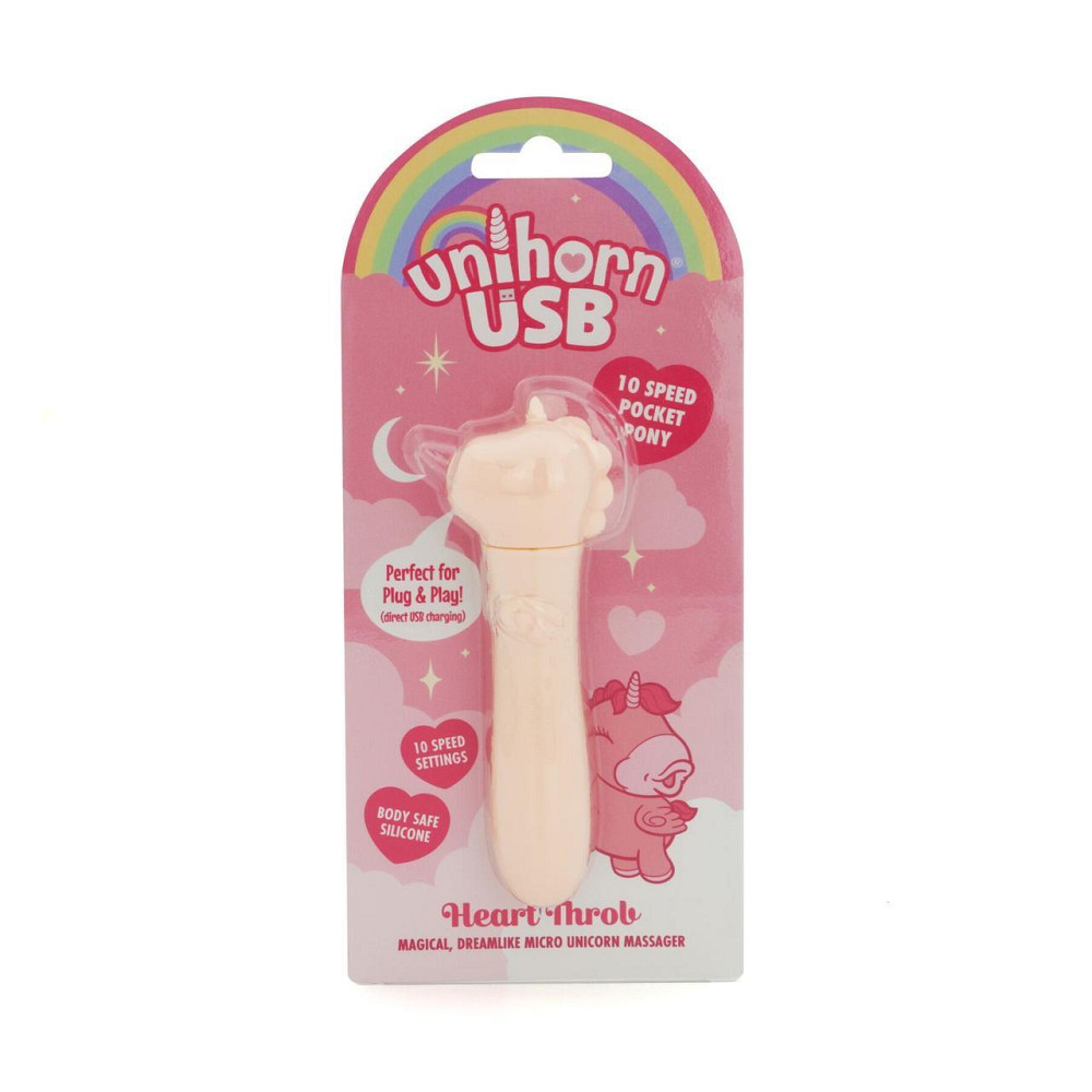 Вібратор-єдиноріжка Unihorn USB Bullet – Heart Throb, віброкуля, USB-зарядка, 10 режимів Sex Aura Київ - фото 6