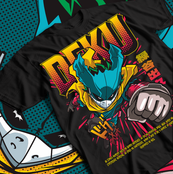 Футболка аниме Моя геройская академия оверсайз (S/M/L) Черний AnimeJ0770 Днепр - изображение 1