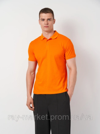 Футболка поло мужская оранжевая RAY BASIC M0201 Киев