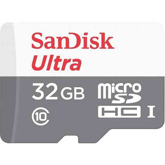 Карта пам'яті SanDisk microSD, Class 10 UHS-I Ultra SDSQUNS-032G-GN3MA (32GB, Class10, UHS-I, 80MB/s) Николаев