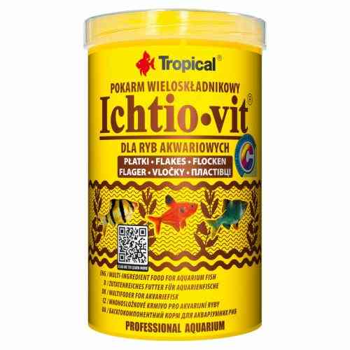 Корм Tropical Ichtio-Vit для всіх акваріумних риб пластівці 200 г/ 1 л Київ