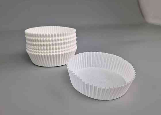 Тартолітка для кексів 10А кругла біла D80 H25 (100 шт.) (1 уп.) Харків