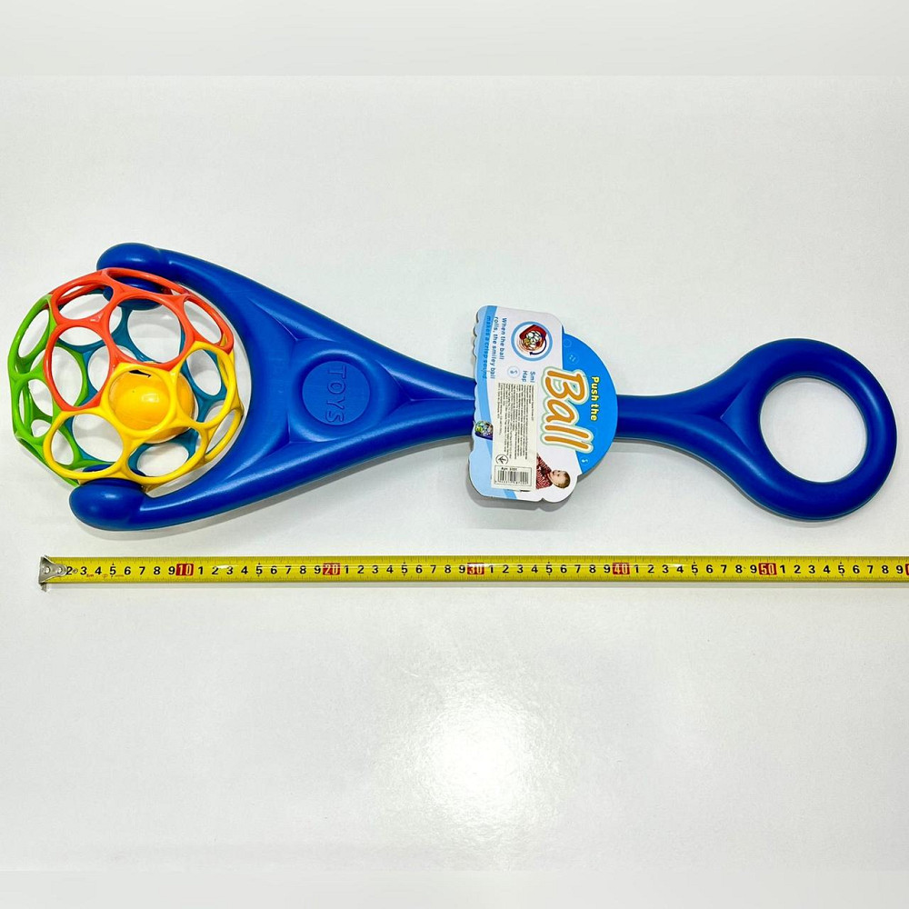 Каталка на палиці Ball дзвінка кулька всередині 59см Синій (3201) Чернигов - изображение 7