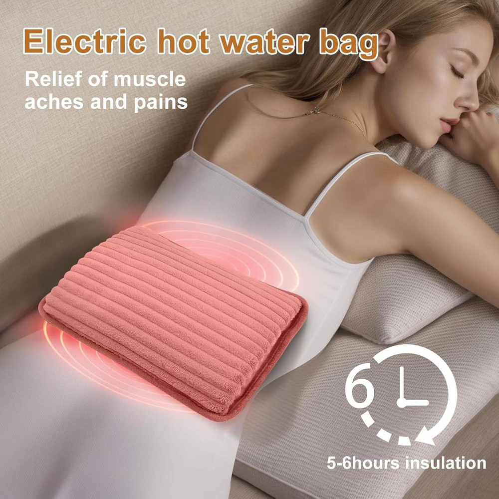 Электрическая грелка аккумуляторная Rechargeable Hot Water Bottle Розовый 75°C за 15 мин 3 уровня нагрева Киев - изображение 6