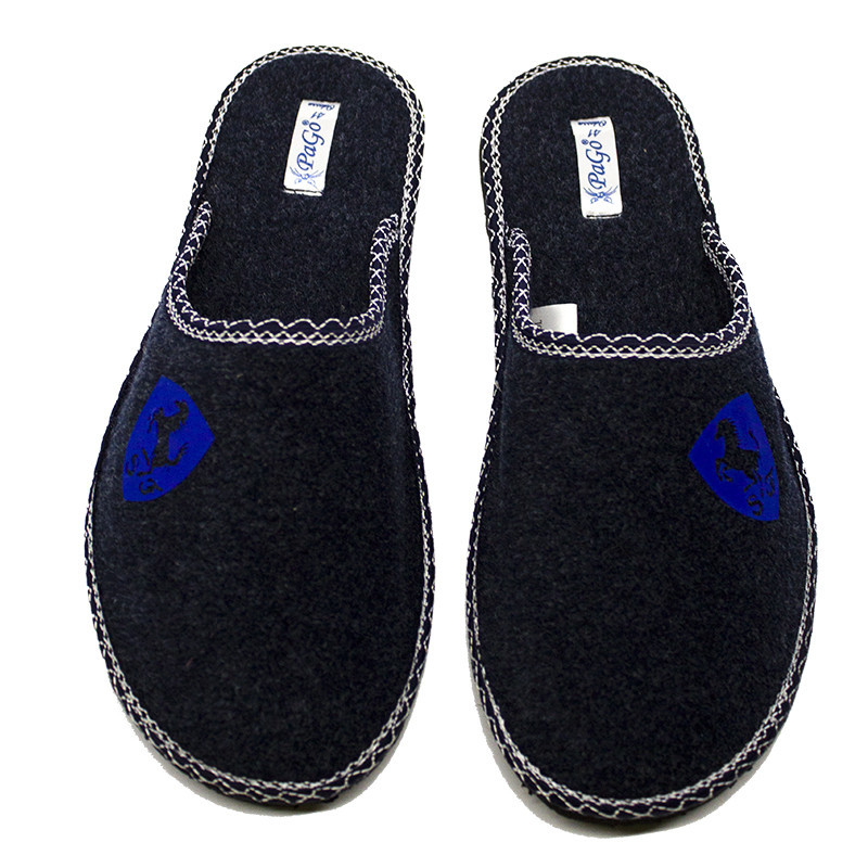 Тапочки чоловічі кімнатні повсть "SF" синій закритий носок повсть Одеса - фото 4