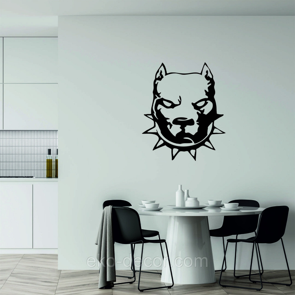 Декоративное настенное Панно «Питбуль», Декор на стену Киев - изображение 4