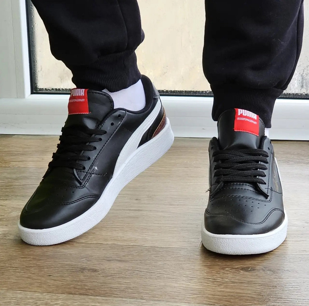 Кроссовки Мужские Puma Чёрные Кожаные Пума (размеры: 40,41,42) Днепр - изображение 5