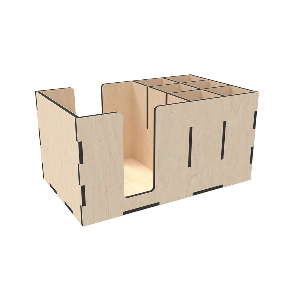 Органайзер EKOSTAR дерев'яний 240х145х120 мм Київ - фото 2