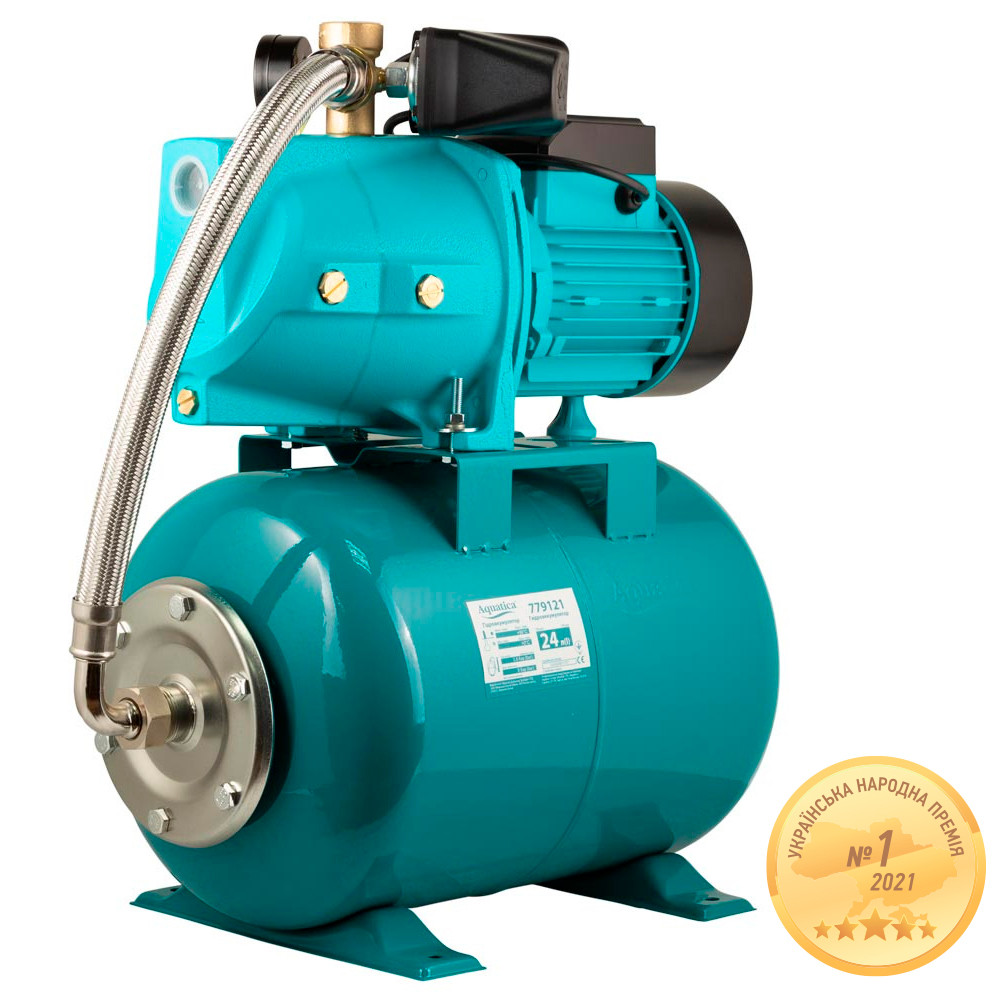 Aquatica Станция 0.75кВт Hmax 42м Qmax 80л/мин (самовсасывающий насос) 24л Украина AQUATICA (77 Коломыя - изображение 1
