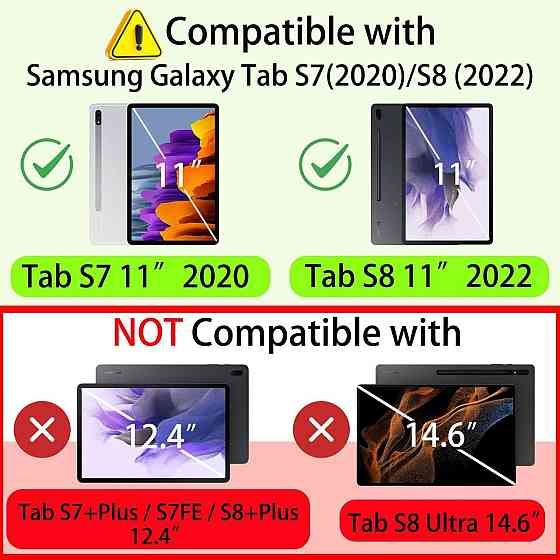 Чехол-книжка FOGARI для планшета Samsung Galaxy Tab S9/S8/S7 11 дюймов Днепр