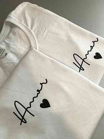 Парні футболки для хлопця та дівчини з написом Amore Чернівці