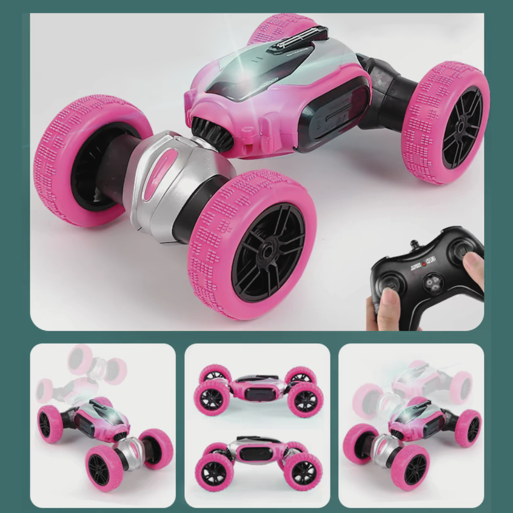 Машинка на радиоуправлении трюковая трансформер с резиновыми колесами ,розовая Каменец-Подольский - изображение 3