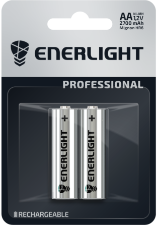Акумулятор пальчик ENERLIGHT Professional AA 1.2V 2700mAh блістер 2 шт Рівне