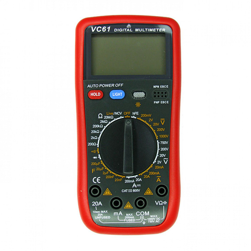 Портативный мультиметр тестер VC-61 (Красный с черным) Киев - изображение 2