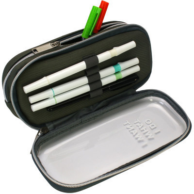 Пенал Cool For School 2 отделение Серый (CF87185) Винница - изображение 2