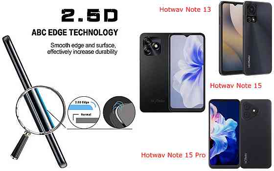 Захисне скло ArmorGlass для Hotwav Note 13, Note 15, Note 15 Pro – стійке до подряпин та ударів Київ