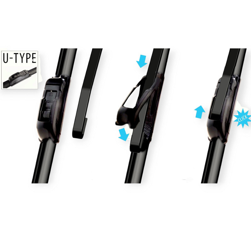 Щітка oximo безкаркасна 300мм під гак 8,9мм двірника Мукачево - фото 3