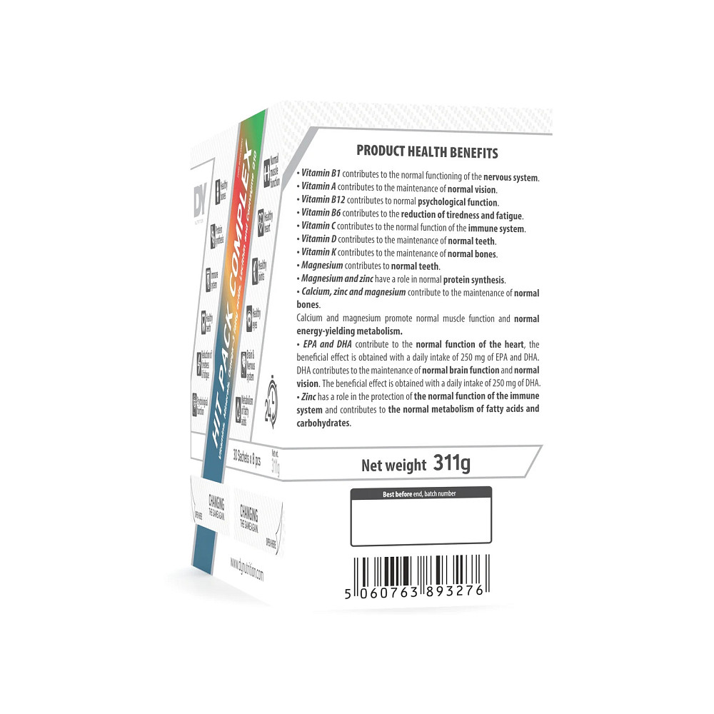 Передтренувальний комплекс DORIAN YATES NUTRITION HIT PACK COMPLEX 30 SERVINGS Луцьк - фото 2