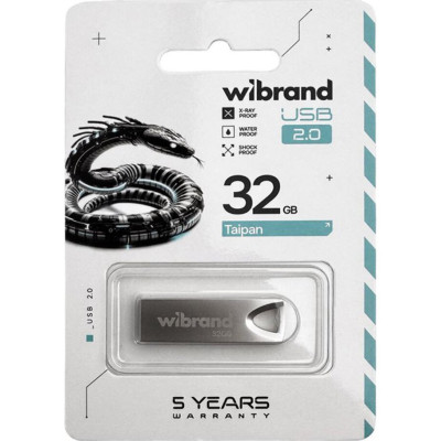USB флеш накопичувач Wibrand 32GB Taipan Silver USB 2.0 (WI2.0/TA32U2S) Вінниця - фото 3