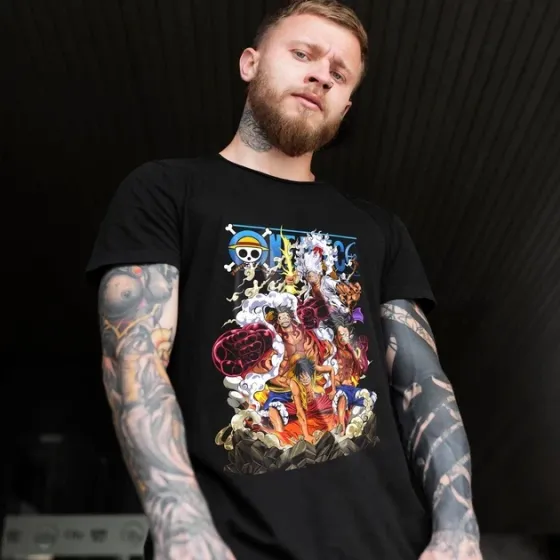 Футболка чоловіча з  принтом Ван Пис All Gear Розмір 48 Anime0018 Дніпро