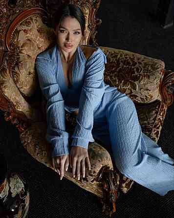 Летний женский костюм вискоза Голубой M Харьков