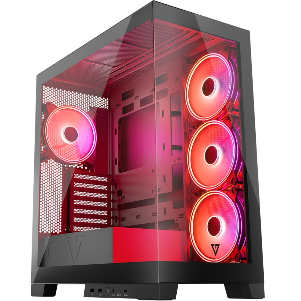 Корпус Modecom VOLCANO SPACE APEX ARGB 4x140mm fans MIDI USB 3.0x2+TYPE-C BLACK без БЖ ATX Вінниця - фото 3