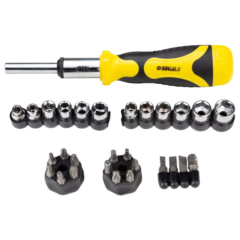 Sigma Отвертка с реверсом + насадки торцевые 1/4” 27шт CrV SIGMA (4002121) Коломыя - изображение 8