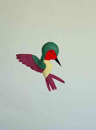 Мягкая фетровая игрушка колибри ручной работы – безопасная развивающая игрушка Киев