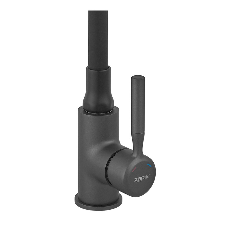 Змішувач для кухні Zerix Atrium-011-T Graphite Refl.Black (Колір графіт+силіконовий вилив чорний) (ZX6106) ( 16205 ) Харьков - изображение 12
