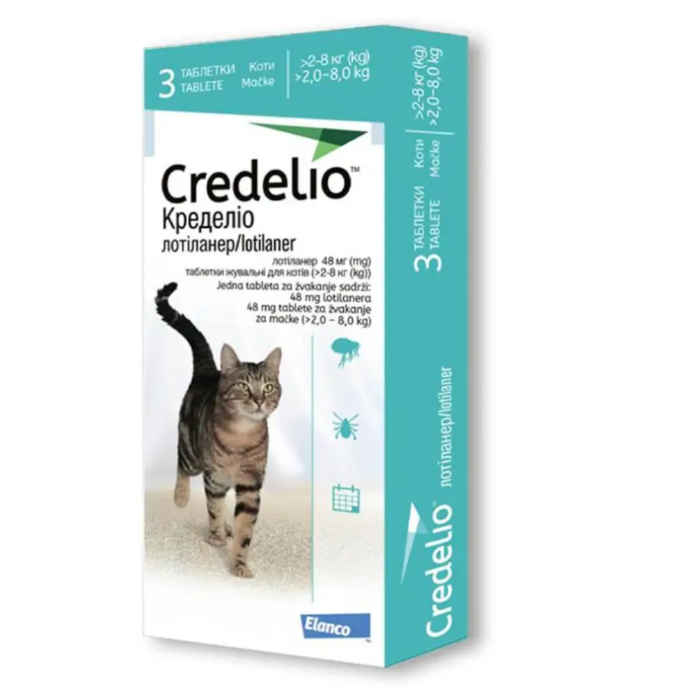 Кределіо від бліх та кліщів №1 таблетка для котів 2 - 8 кг  Elanco Вінниця - фото 1