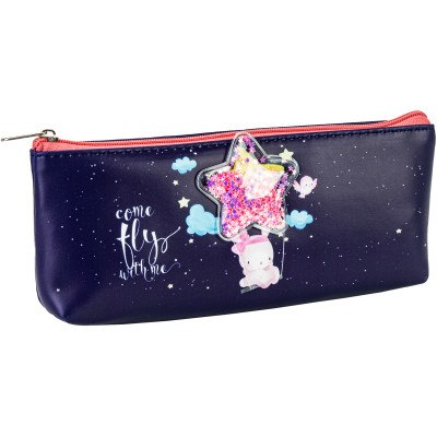 Пенал Cool For School с конфетти 1 отделение синий (CF87024) Винница - изображение 1