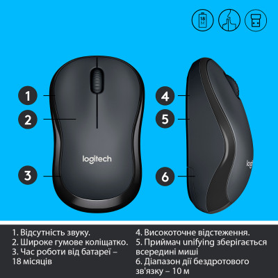 Мышка Logitech M220 Silent Grey (910-004878) Винница - изображение 6